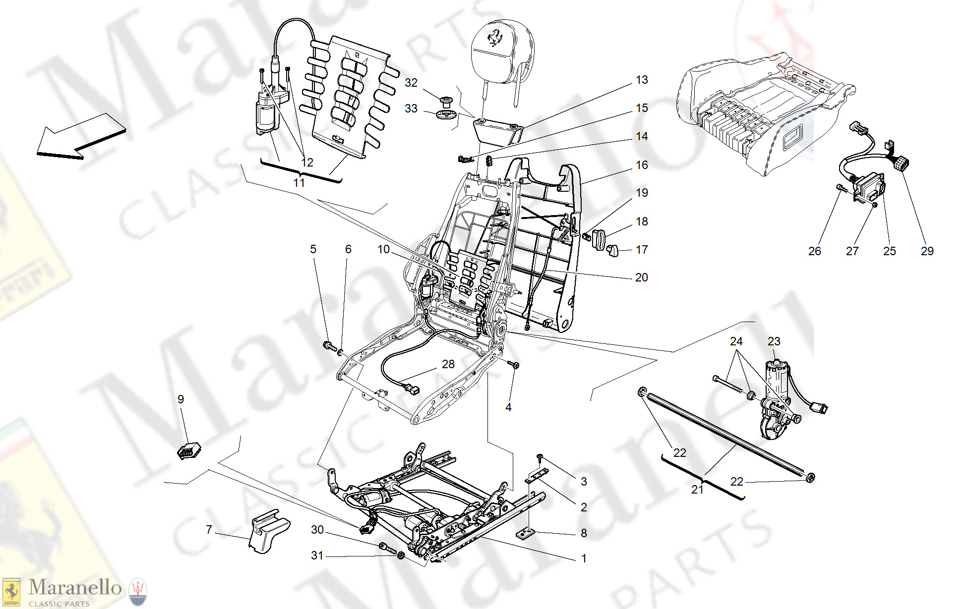 131 - Electrical Seat - Guide And Movement