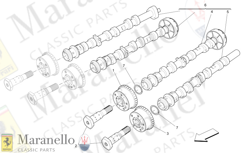 01.23 - 2 LH CYLINDER HEAD CAMSHAFTS