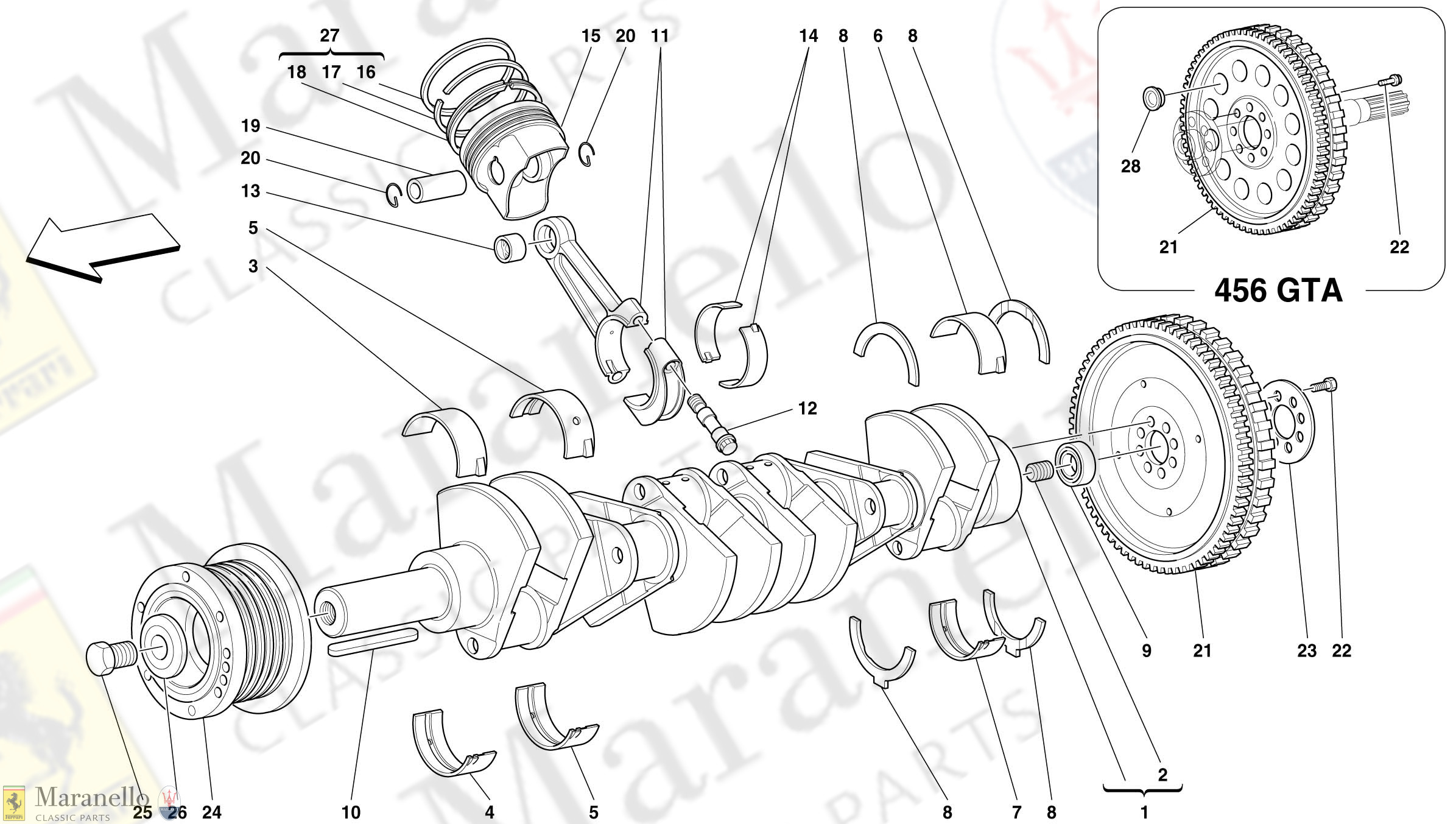 003 - Driving Shaft - Connecting Rods And Pistons