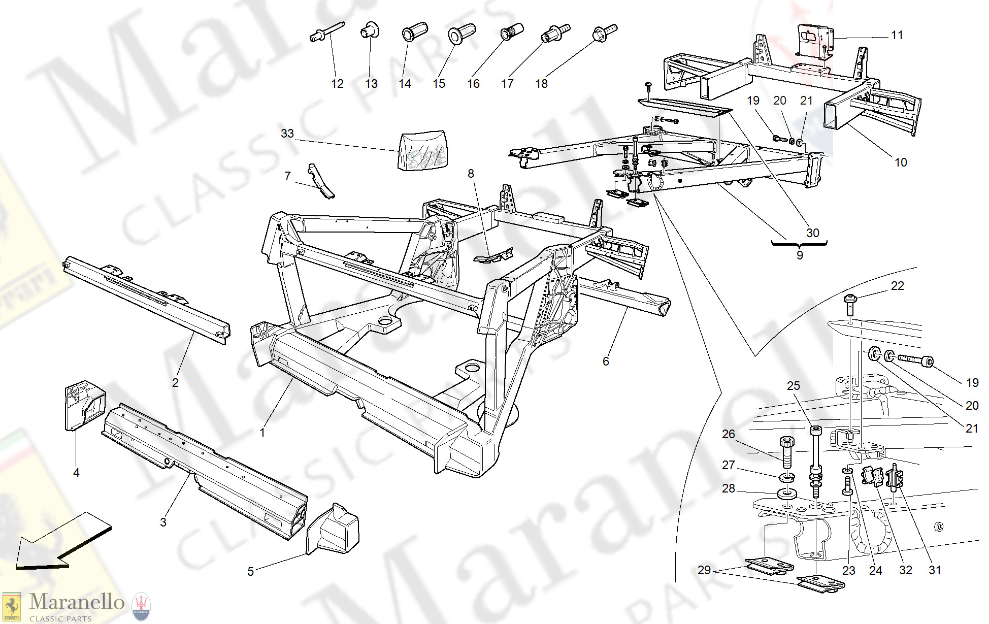 104 - Frame - Rear Elements Structures And Plates