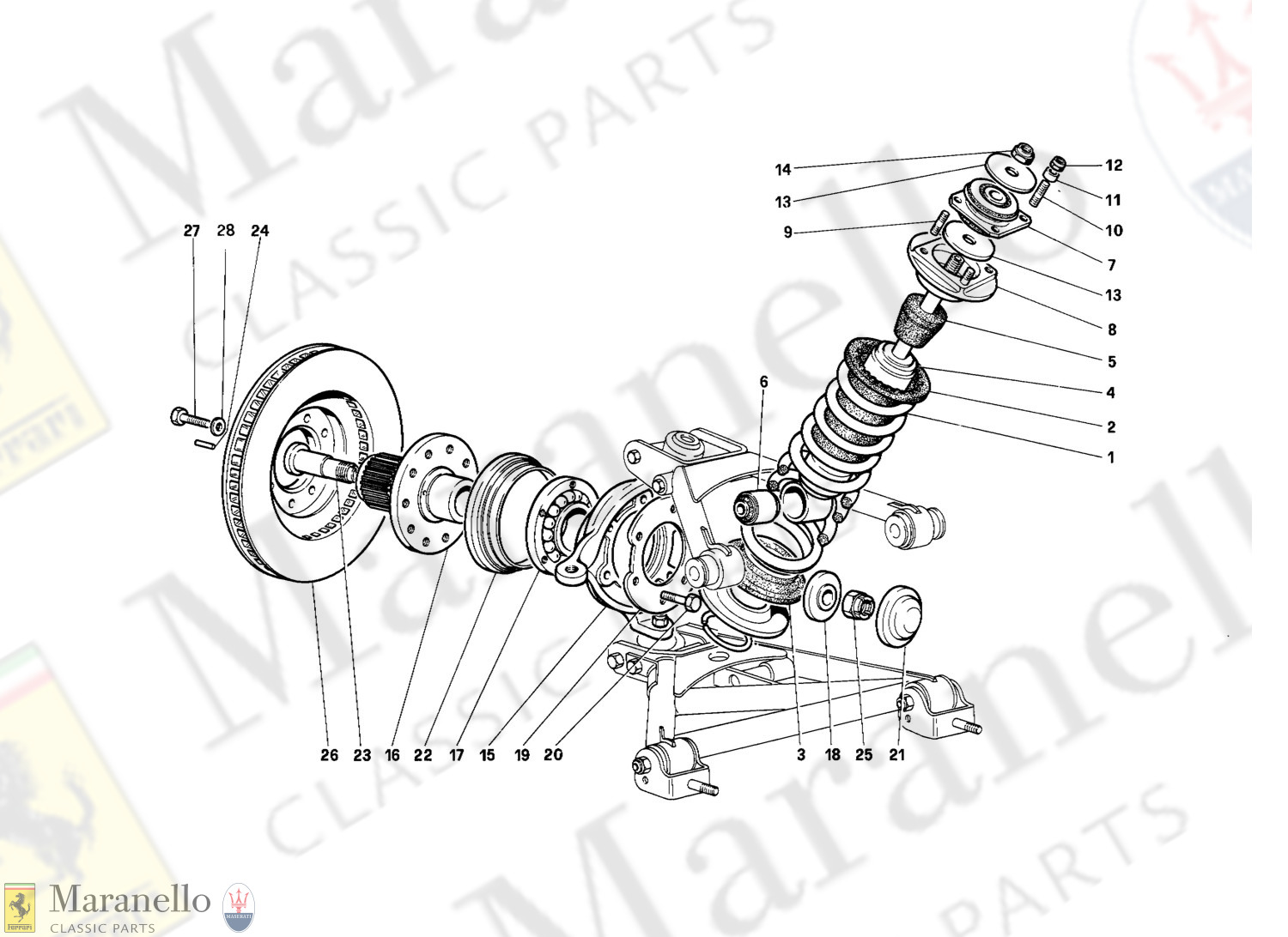 042 - Front Suspension - Shock Absorber And Brake Disc