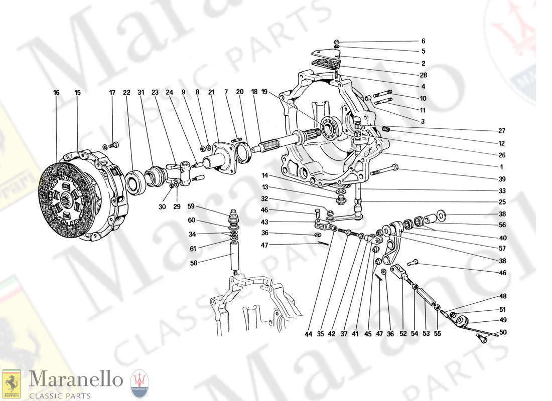 Ferrari 348 ARUGOS Twin Plate Clutch System GTB/GTS カーボン製