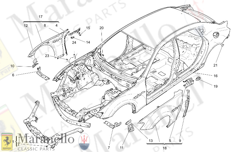 09.00 - 1 BODYWORK AND FRONT OUTER TRIM PANELS