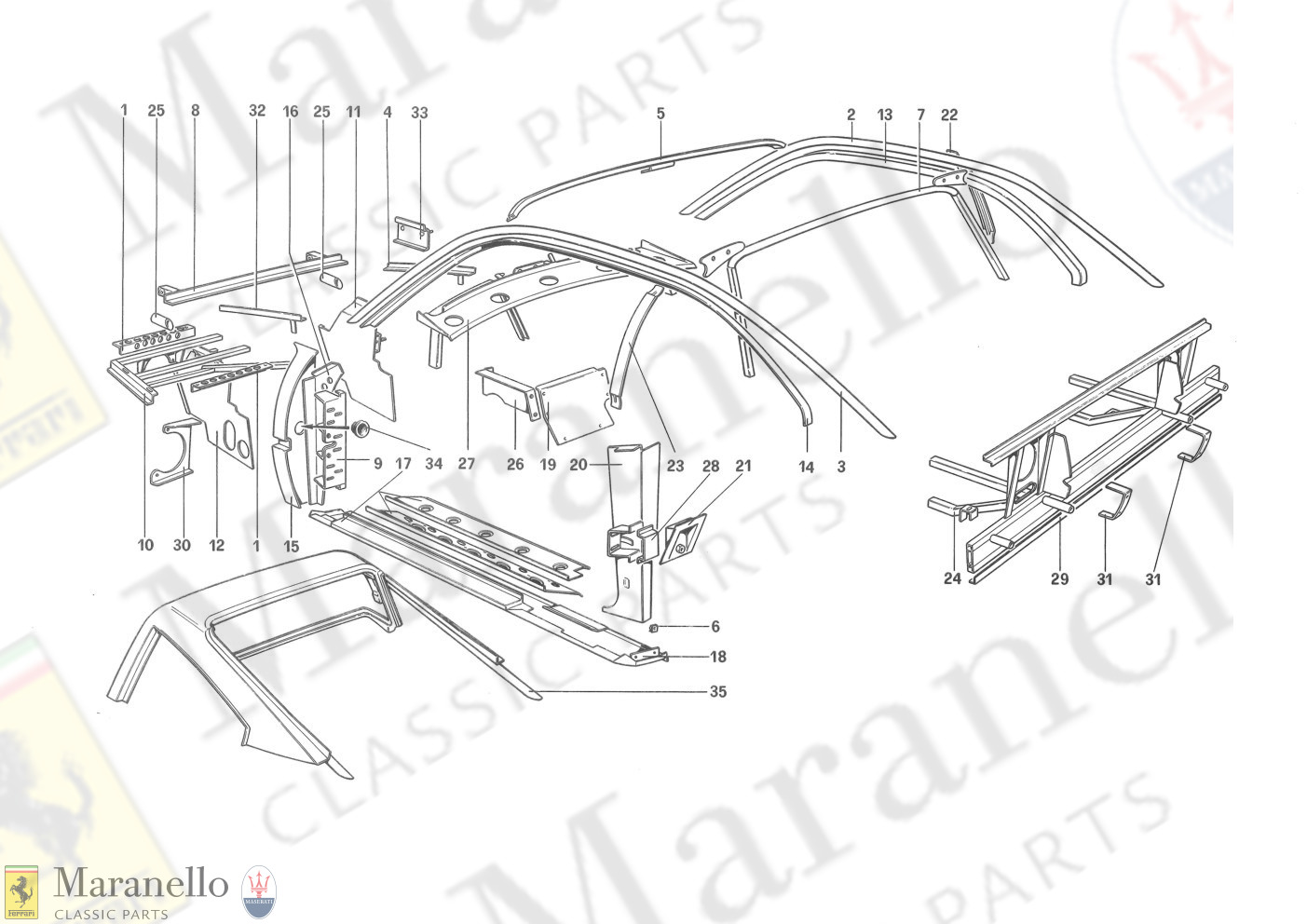 103 - Body Shell - Inner Elements