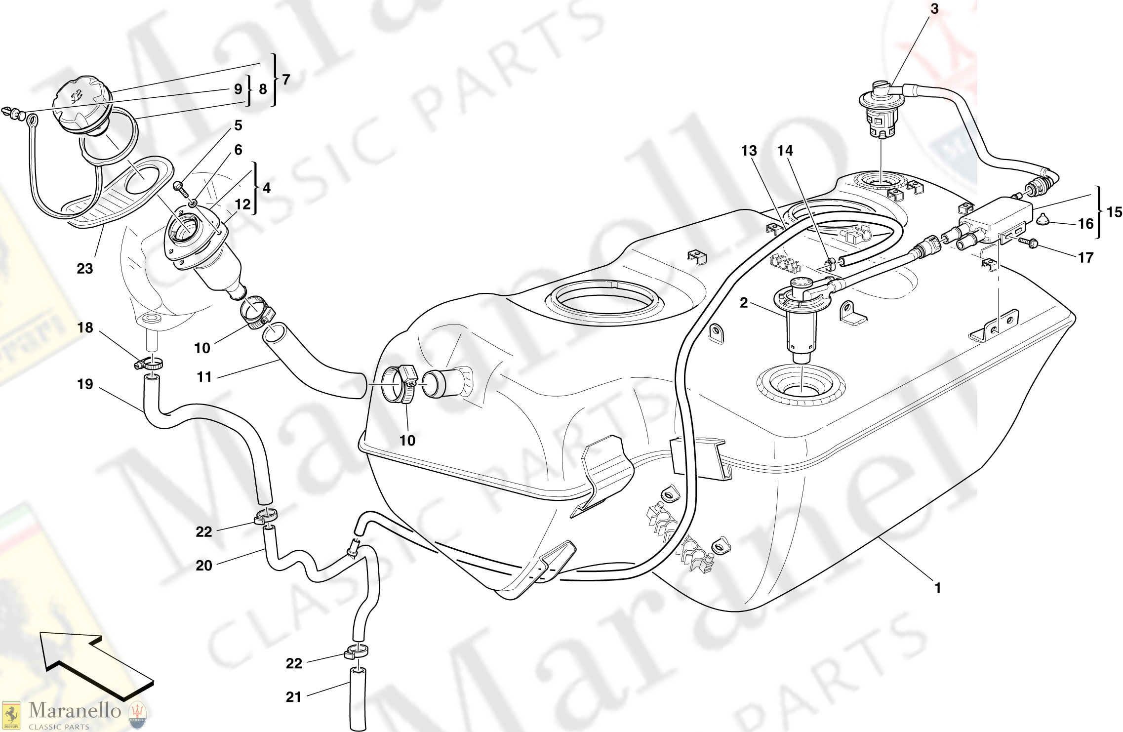 Fuel Filler Neck Diagram