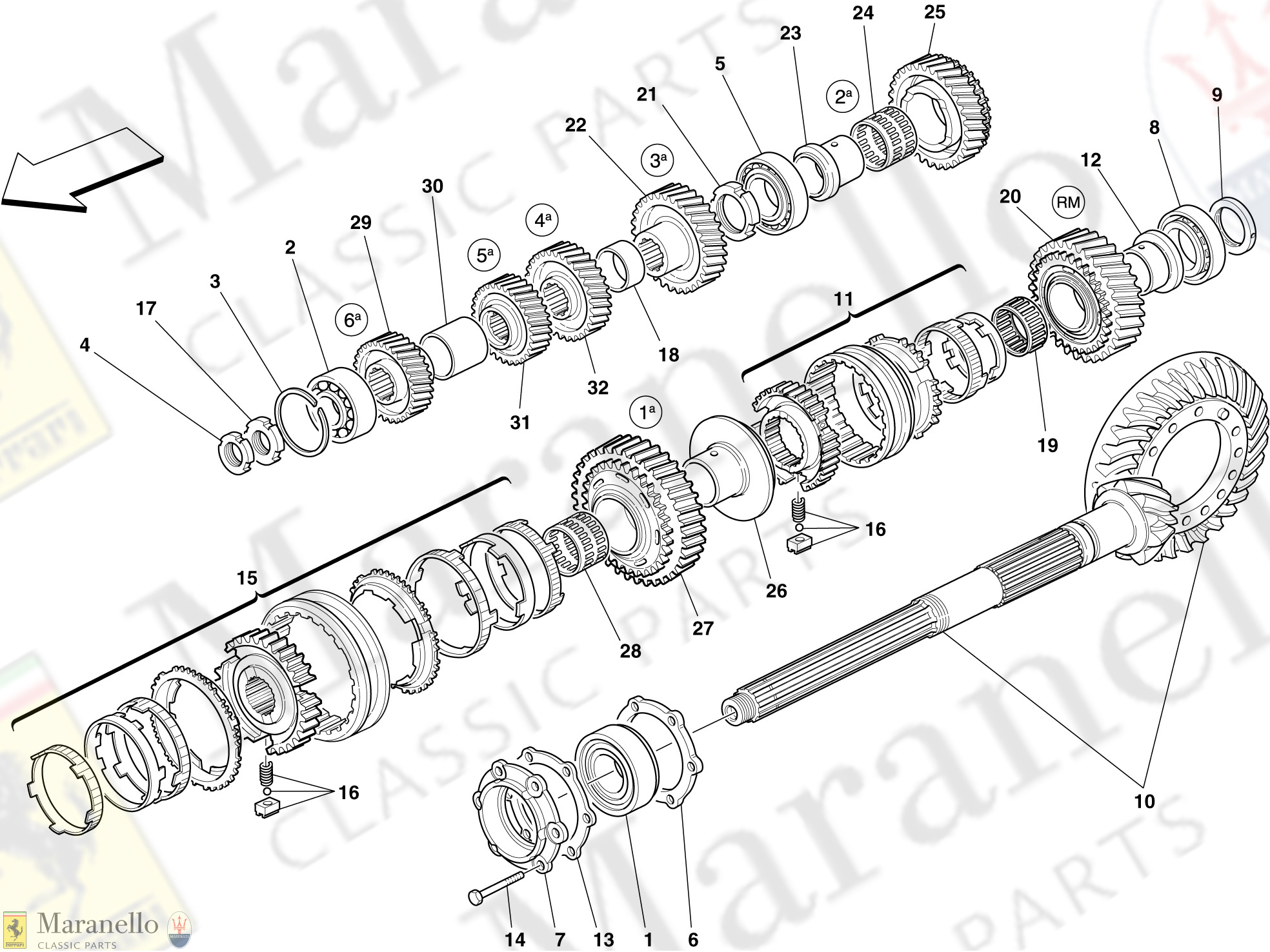 028 - Secondary Gearbox Shaft Gears