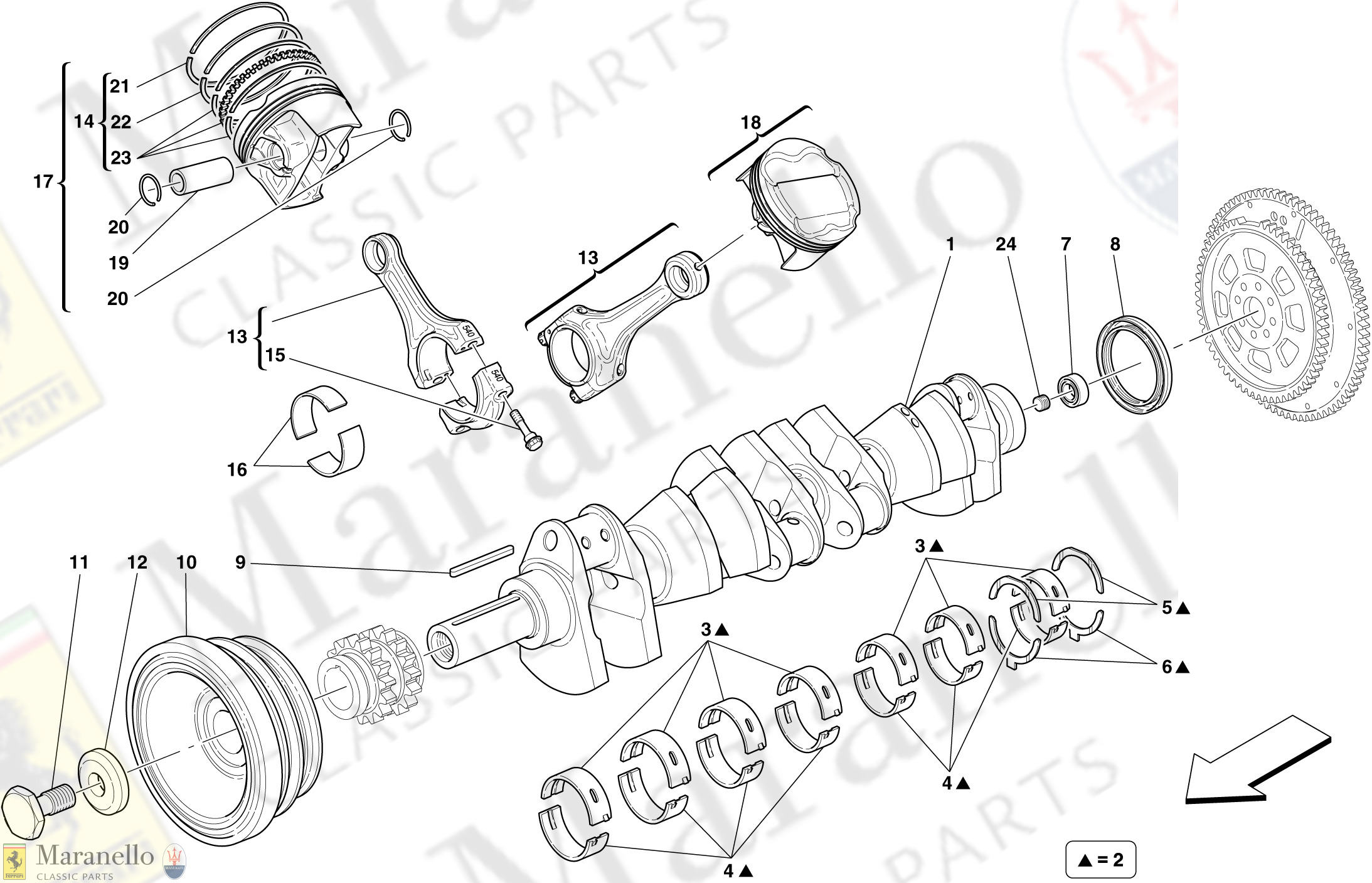 002 - Crankshaft - Connecting Rods And Pistons