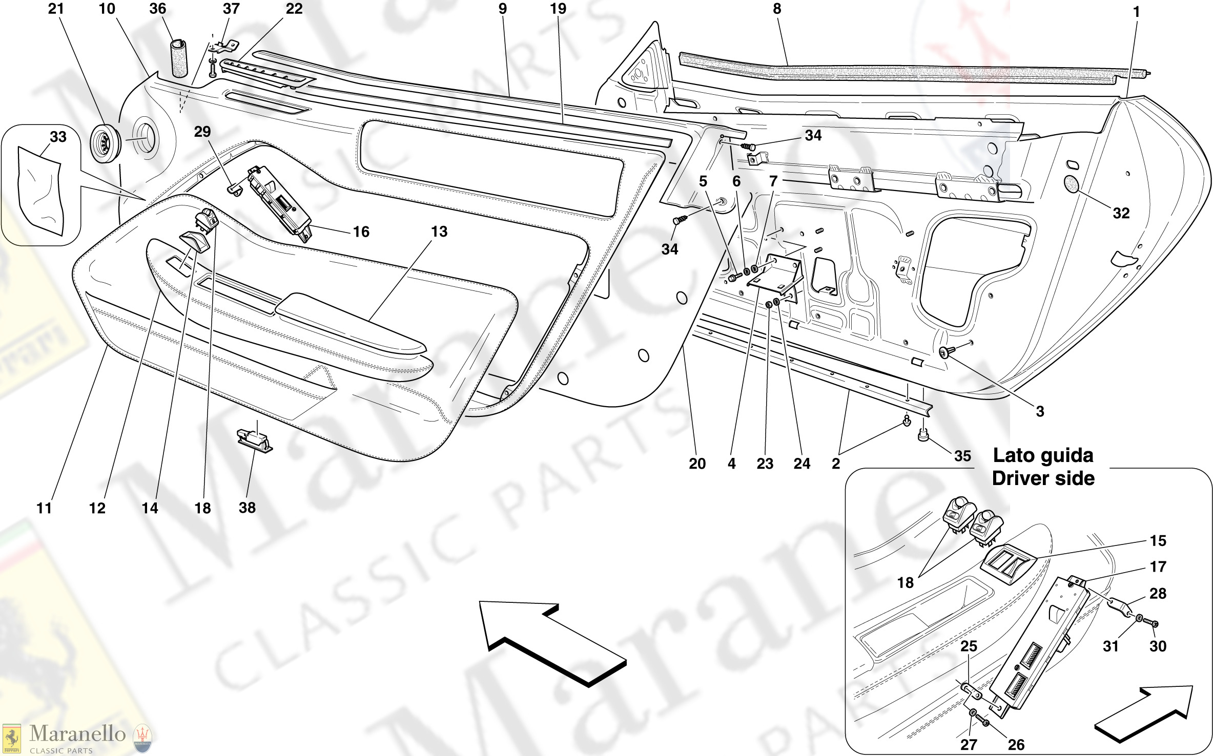 Ferrari Part 68058400 Rh Door Frame Complete Cataf