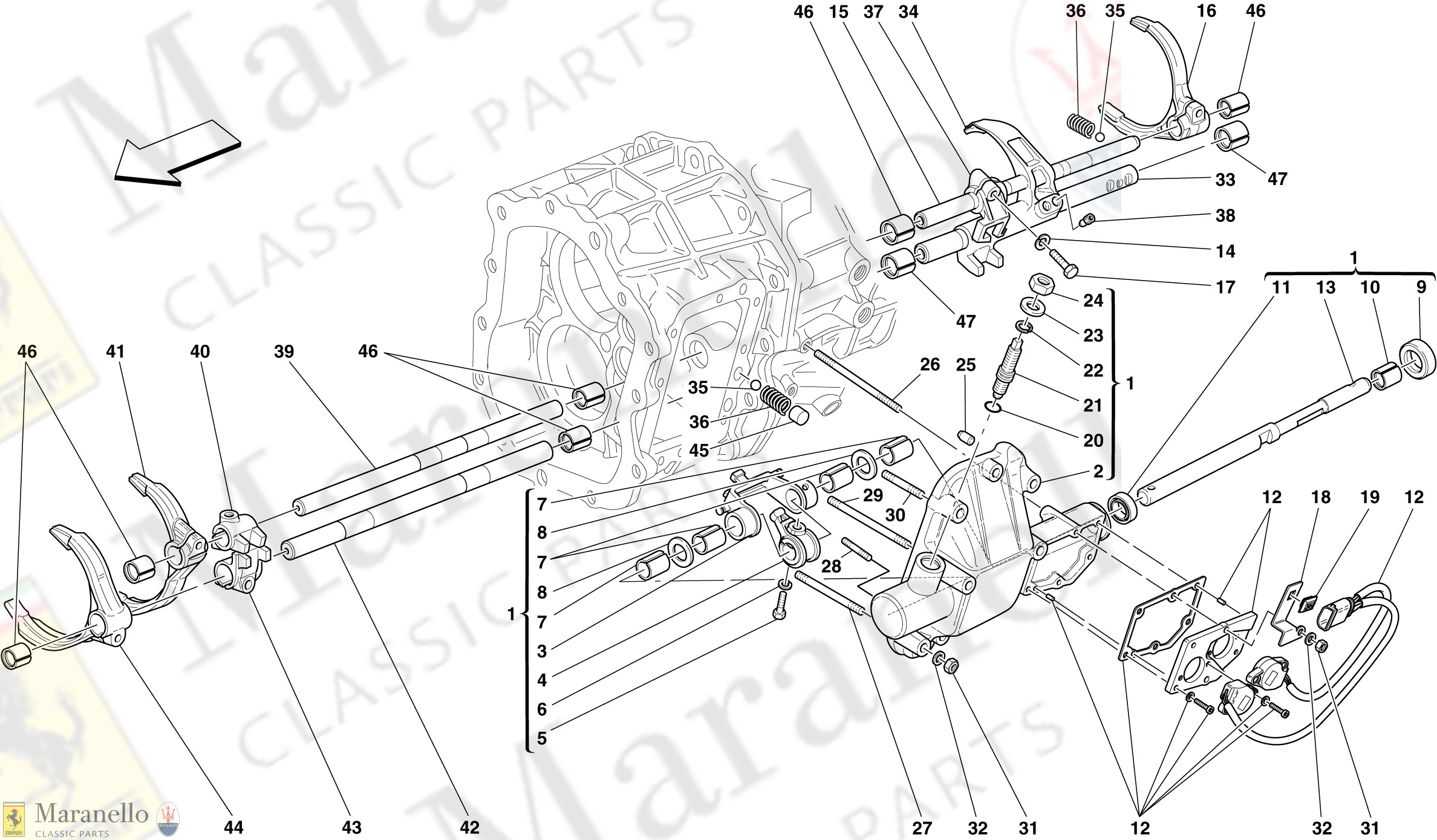 030 - Internal Gearbox Controls -Applicable For F1-