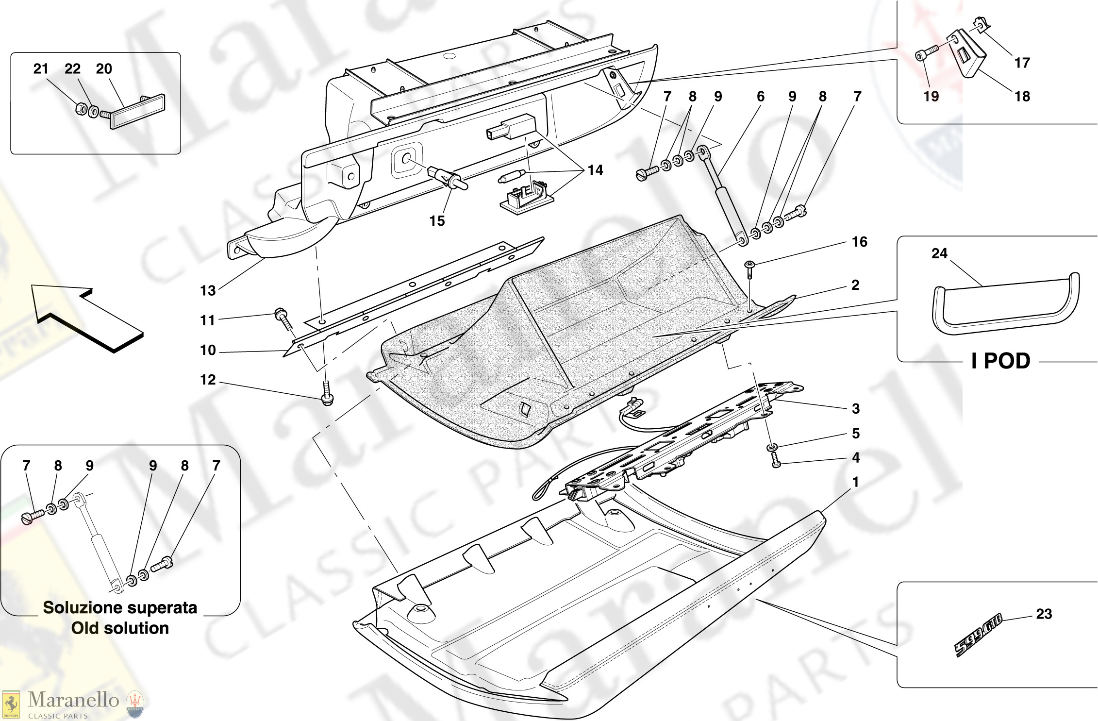 ferrari-part-69951600-glove-compartment-door-backing-maranello