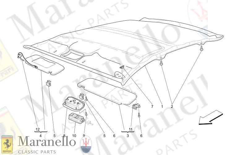 C9.45 - 1 ROOF PANEL UPHOLSTERY AND ACCESSORIES