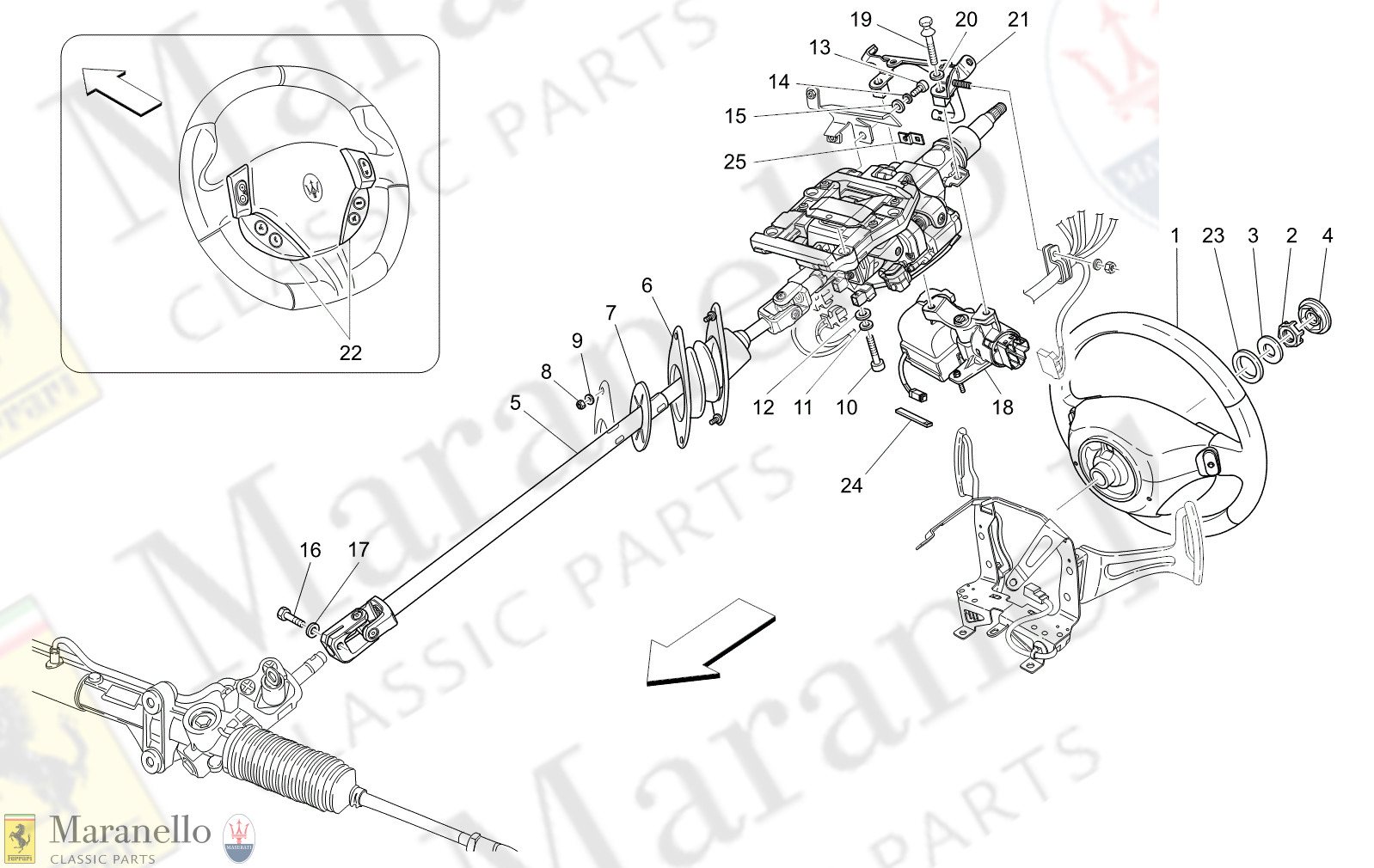 05.00 - 12 - 0500 - 12 Steering Column And Steering Wheel Unit