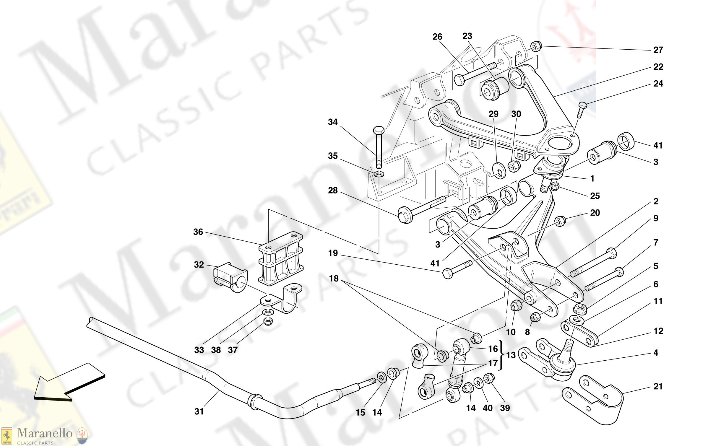 049 - Front Suspension - Wishbones And Stabilizer Bar