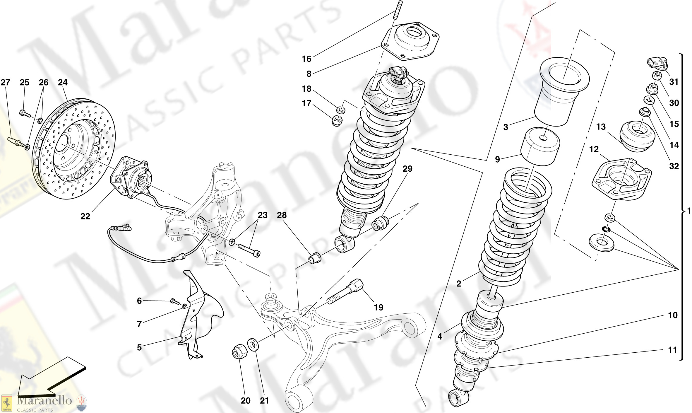 043 - Front Suspension - Shock Absorber And Brake Disc