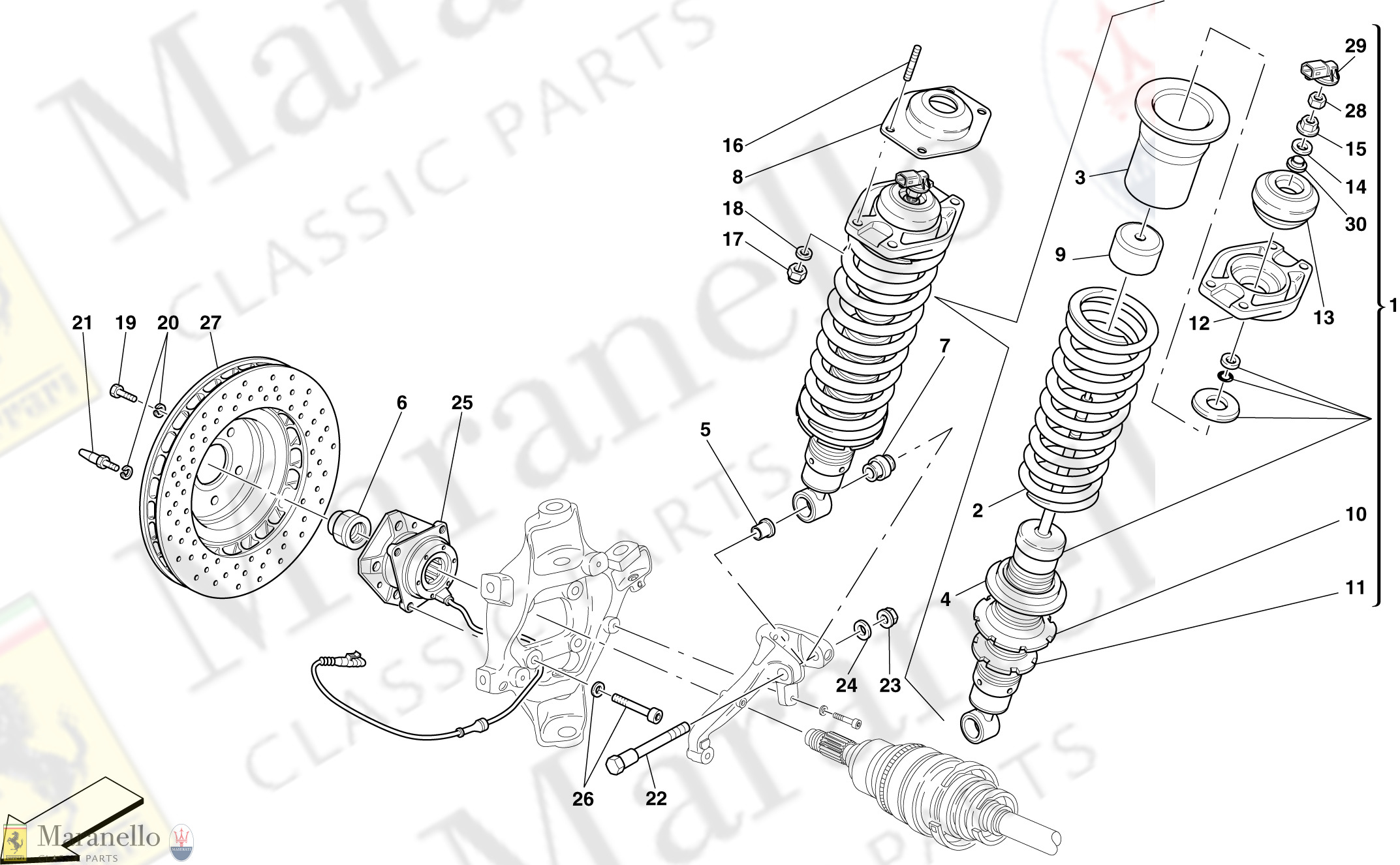 045 - Rear Suspension - Shock Absorber And Brake Disc