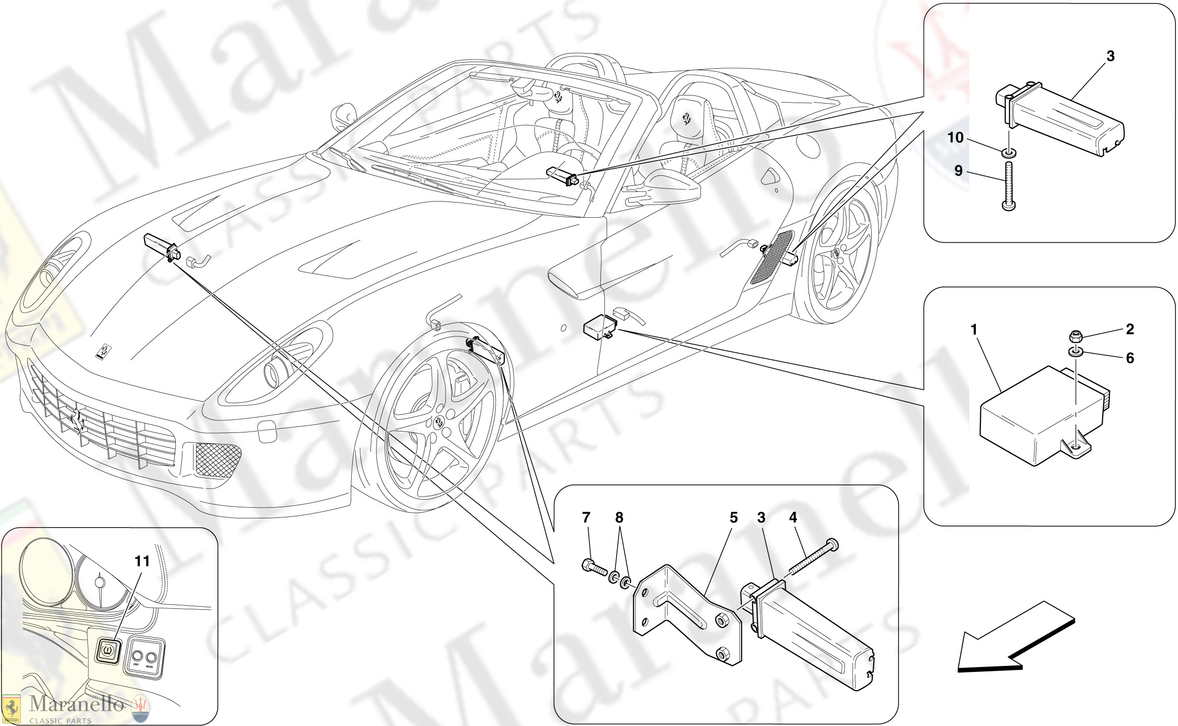 048 Tyre Pressure Monitoring System Parts Diagram For Ferrari 599 Sa Aperta Maranello Classic Parts