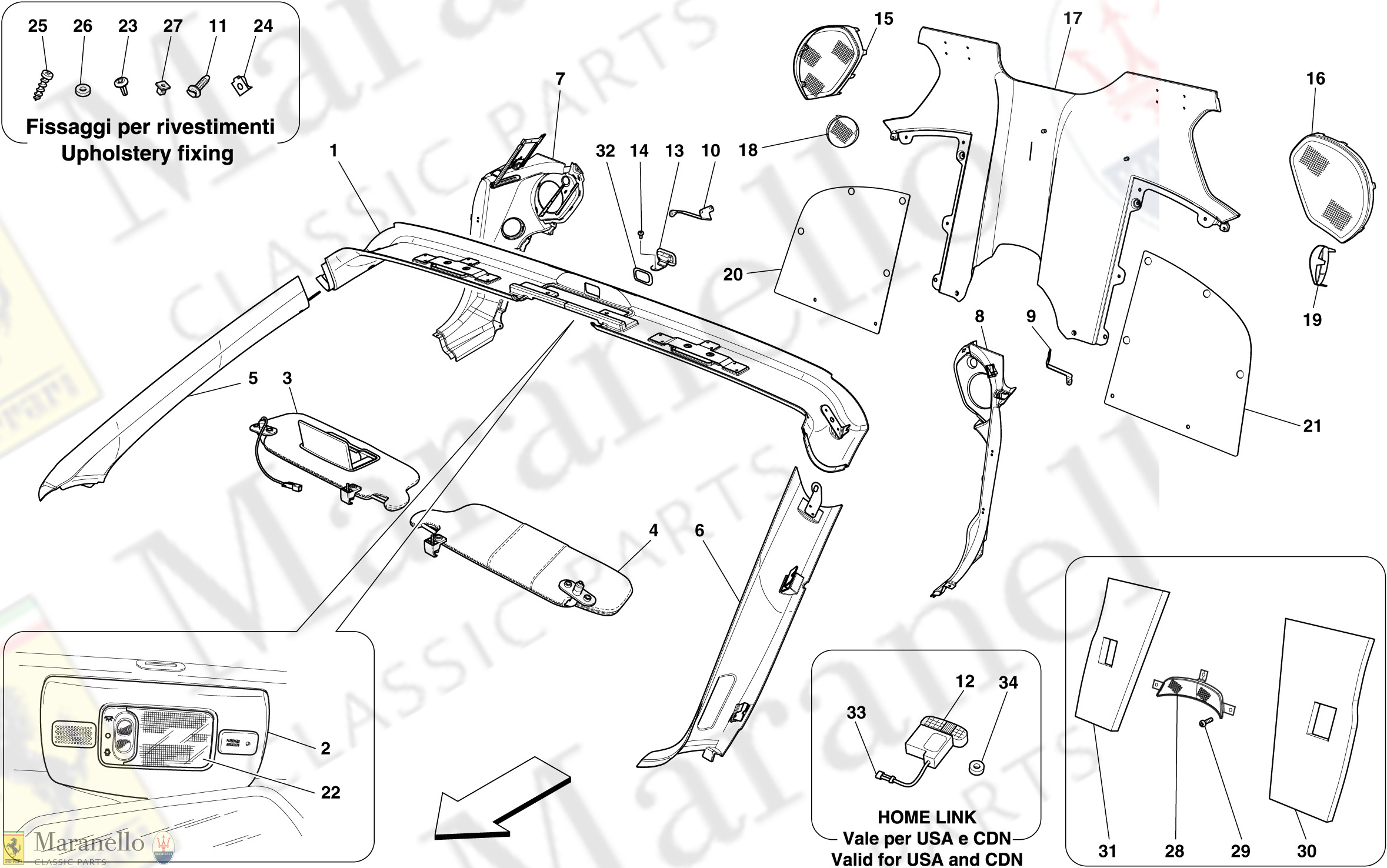 113 - Windscreen Rim And Rear Passenger Compartment Trim