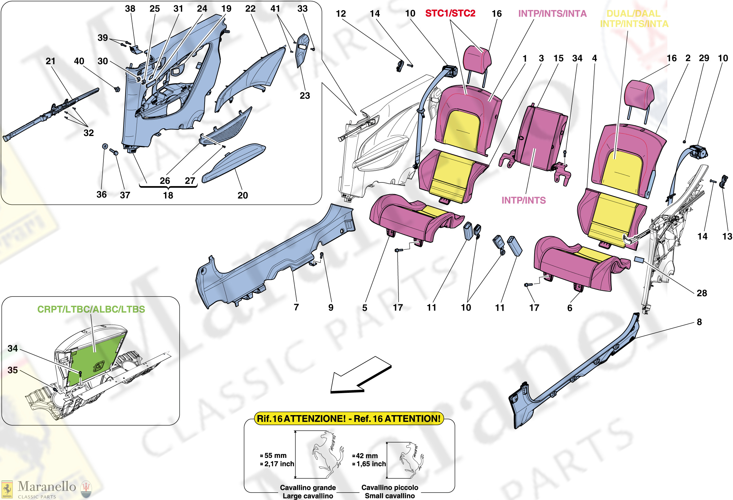 122 - Rear Seat - Seat Belts - Interior Trim