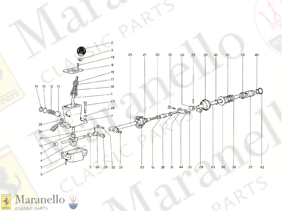 025 - Outside Gearbox Controls (Up To No. 10114 Gs - 10100 Gd - 10358 U.S. Version)