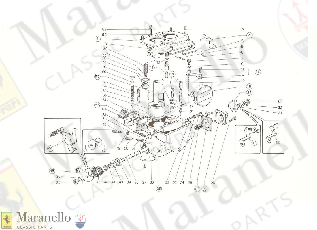 050 - Weber 40 DCNF Carburettors (U.S. 1976 Version)