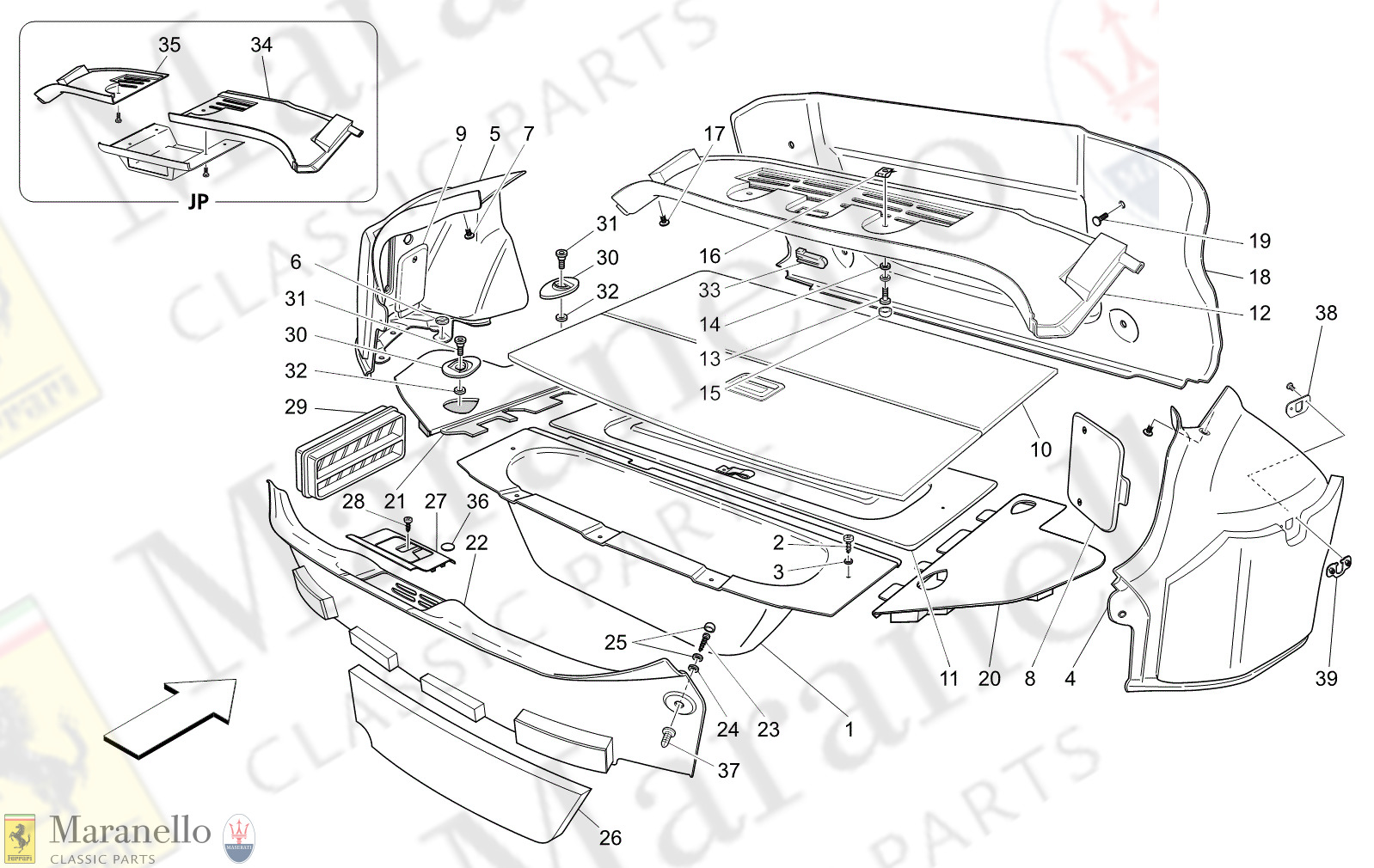 09.61 - 6 - 0961 - 6 Luggage Compartment Mats