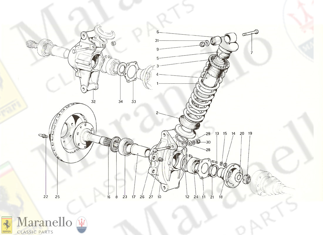 035 - Rear Suspension - Shock Absorber And Brake Discs