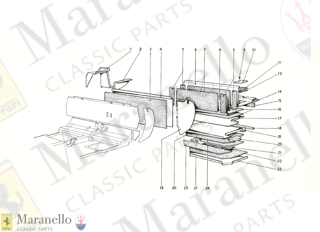 104 - Body Shell - Inner Elements (U.S.Version)