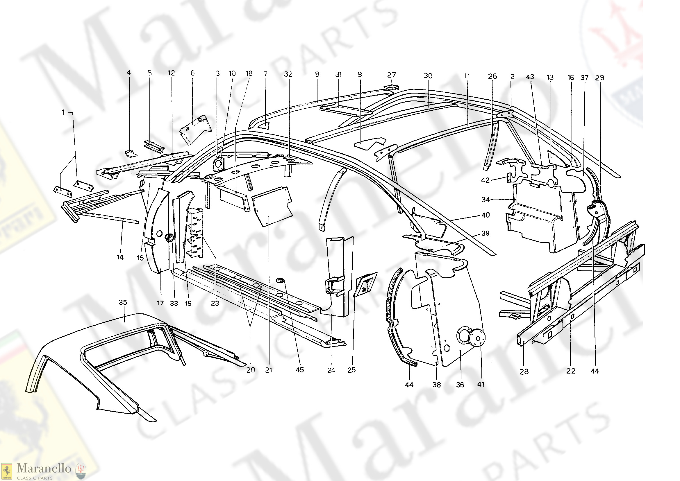 104 - Body Shell - Inner Elements