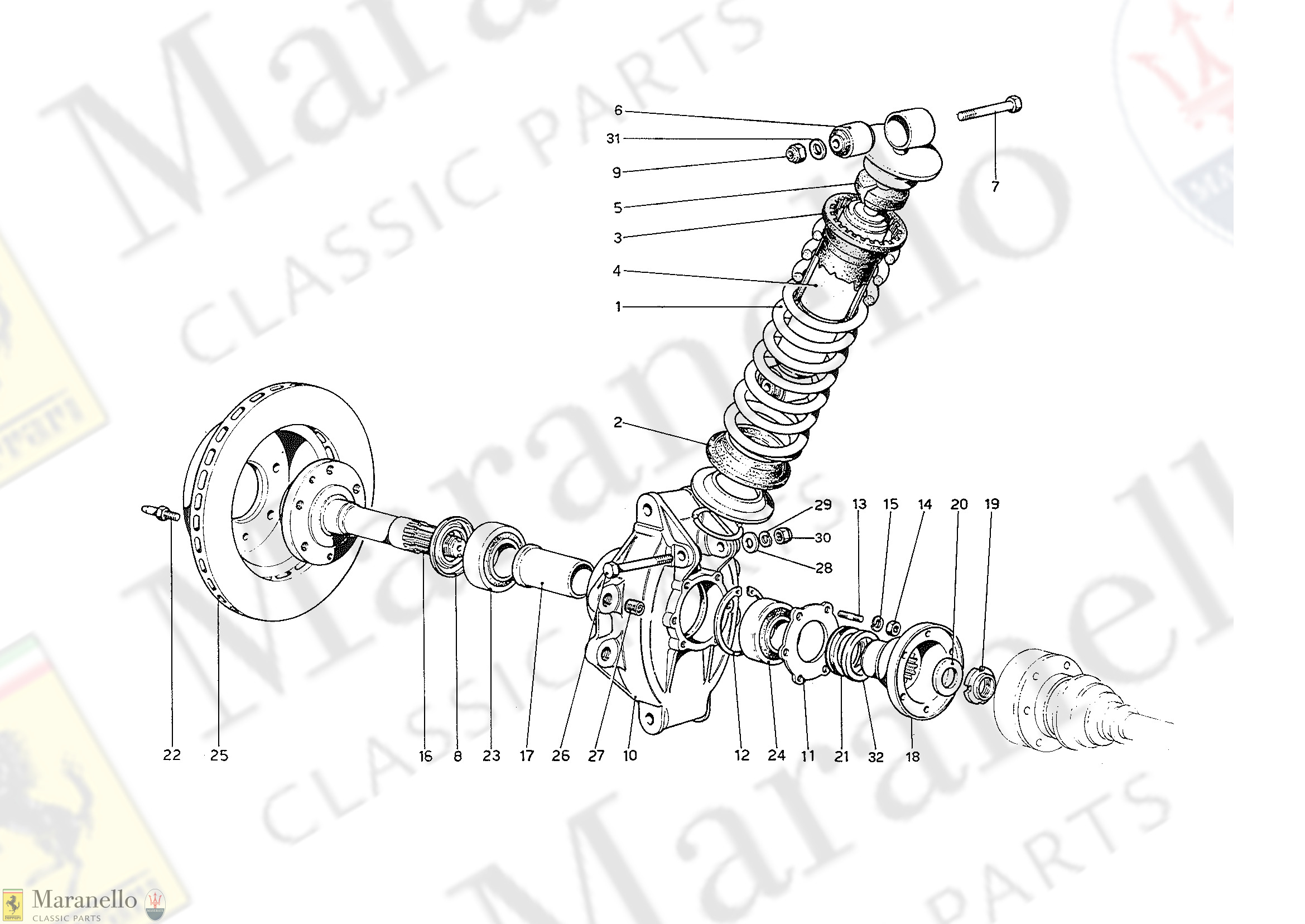 039 - Rear Suspension - Shock Absorber & Brake Disc