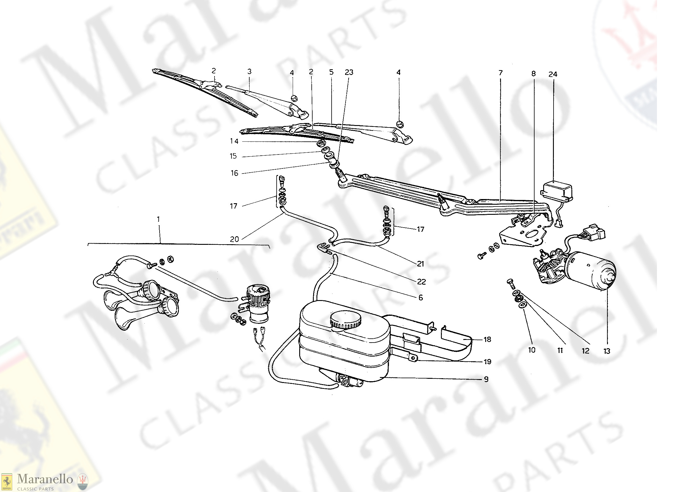 120 - Windshield Wiper Washer & Horn