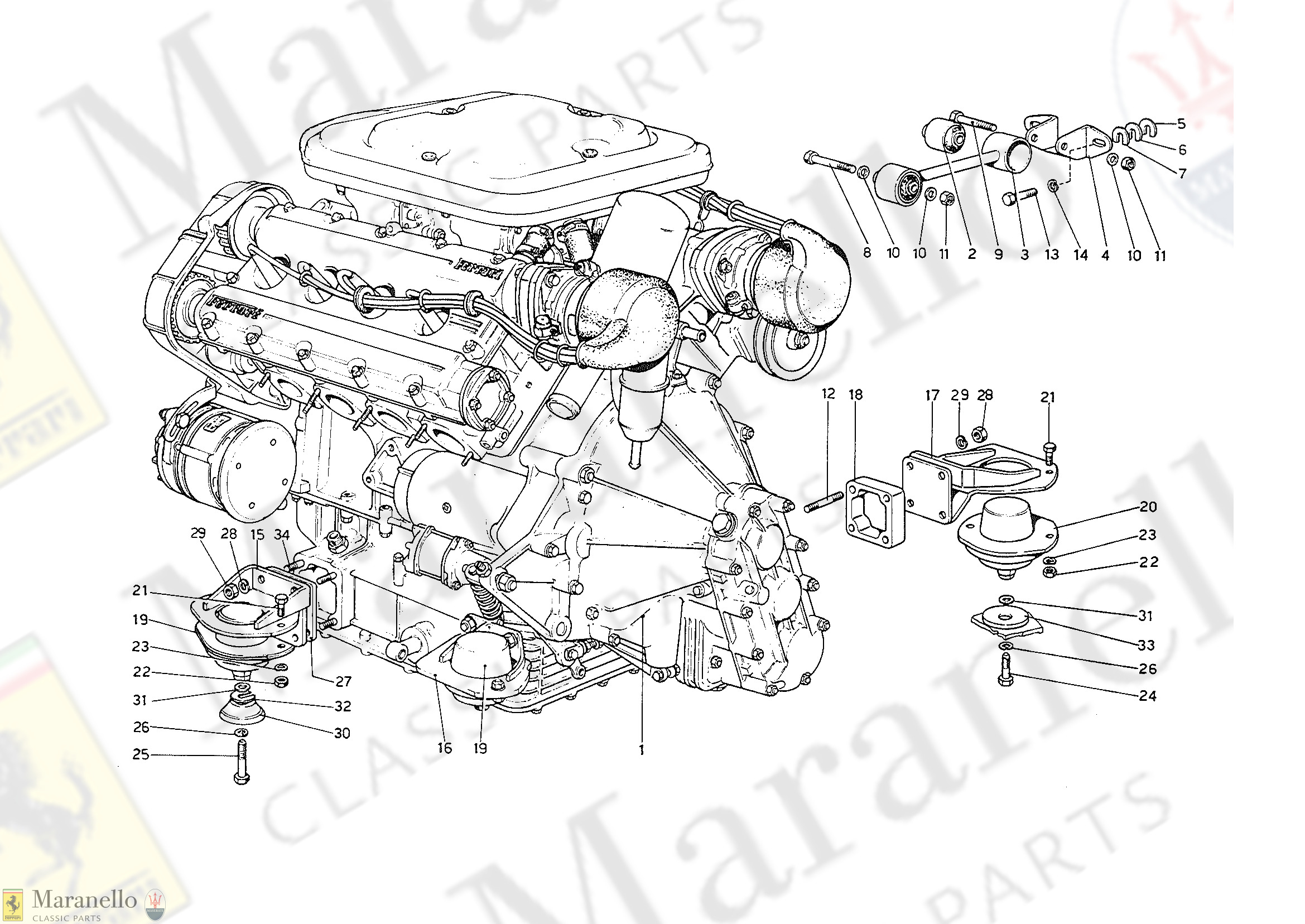 001 - Engine - Gearbox and Supports