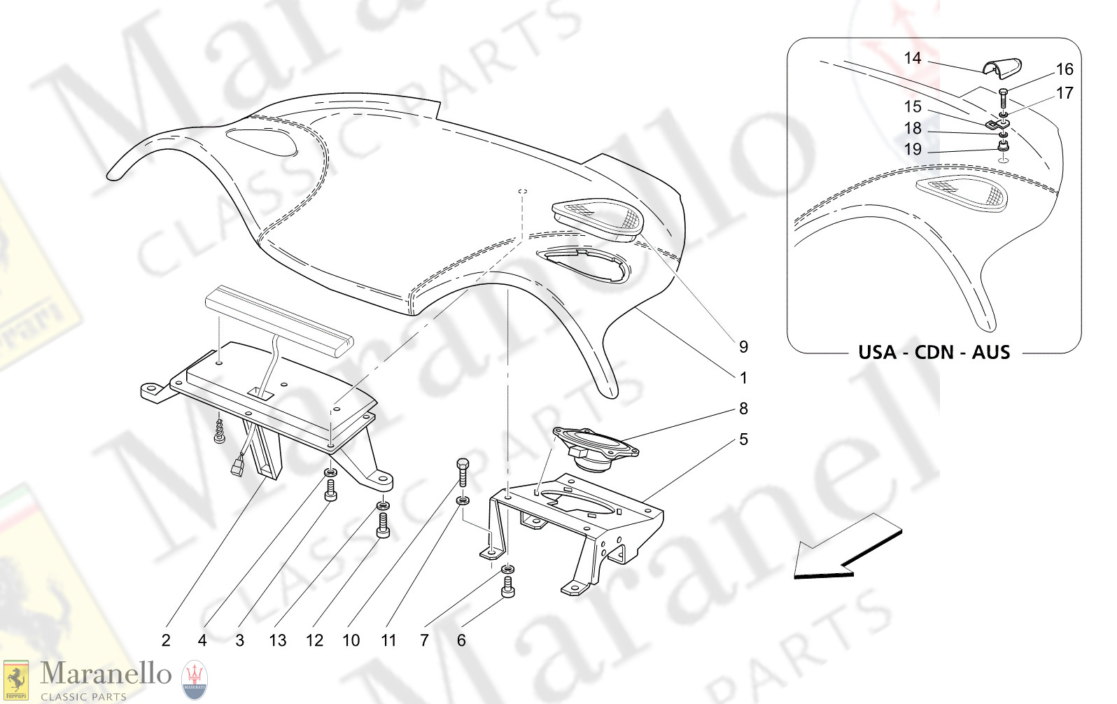 C9.46 - 13 - C946 - 13 Rear Parcel Shelf