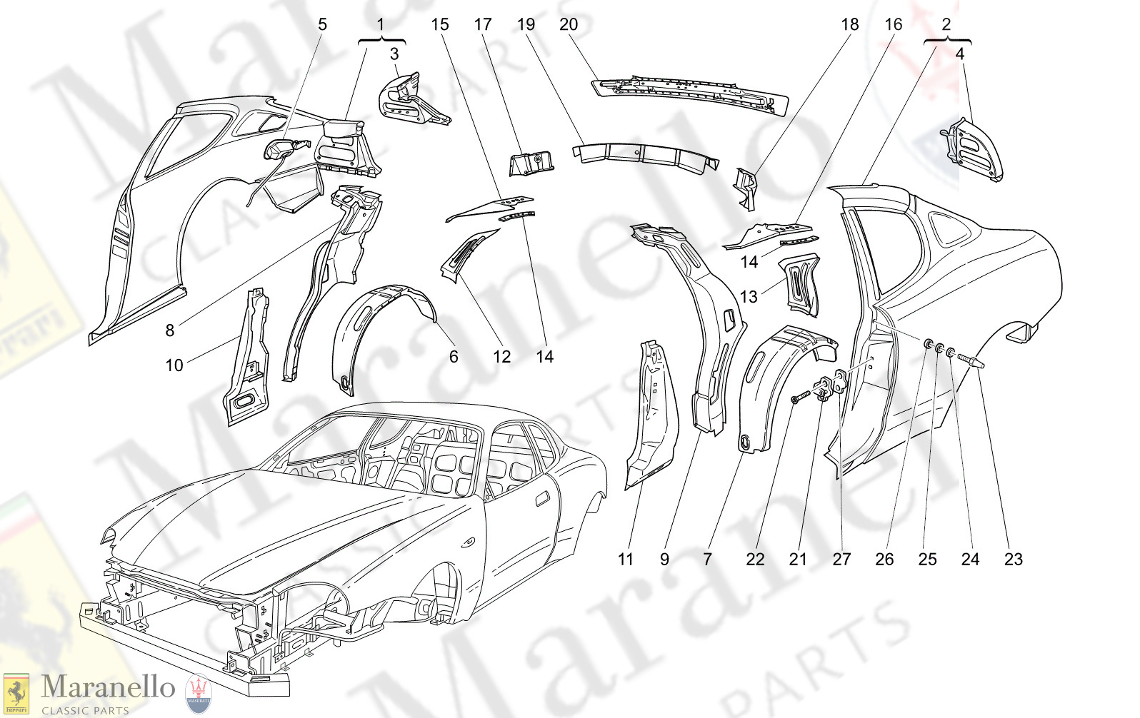 C9.02 - 12 - C902 - 12 Bodywork And Rear Outer Trim Panels