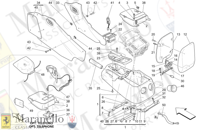 C9.51 - 1 ACCESSORY CONSOLE AND CENTRE CONSOLE