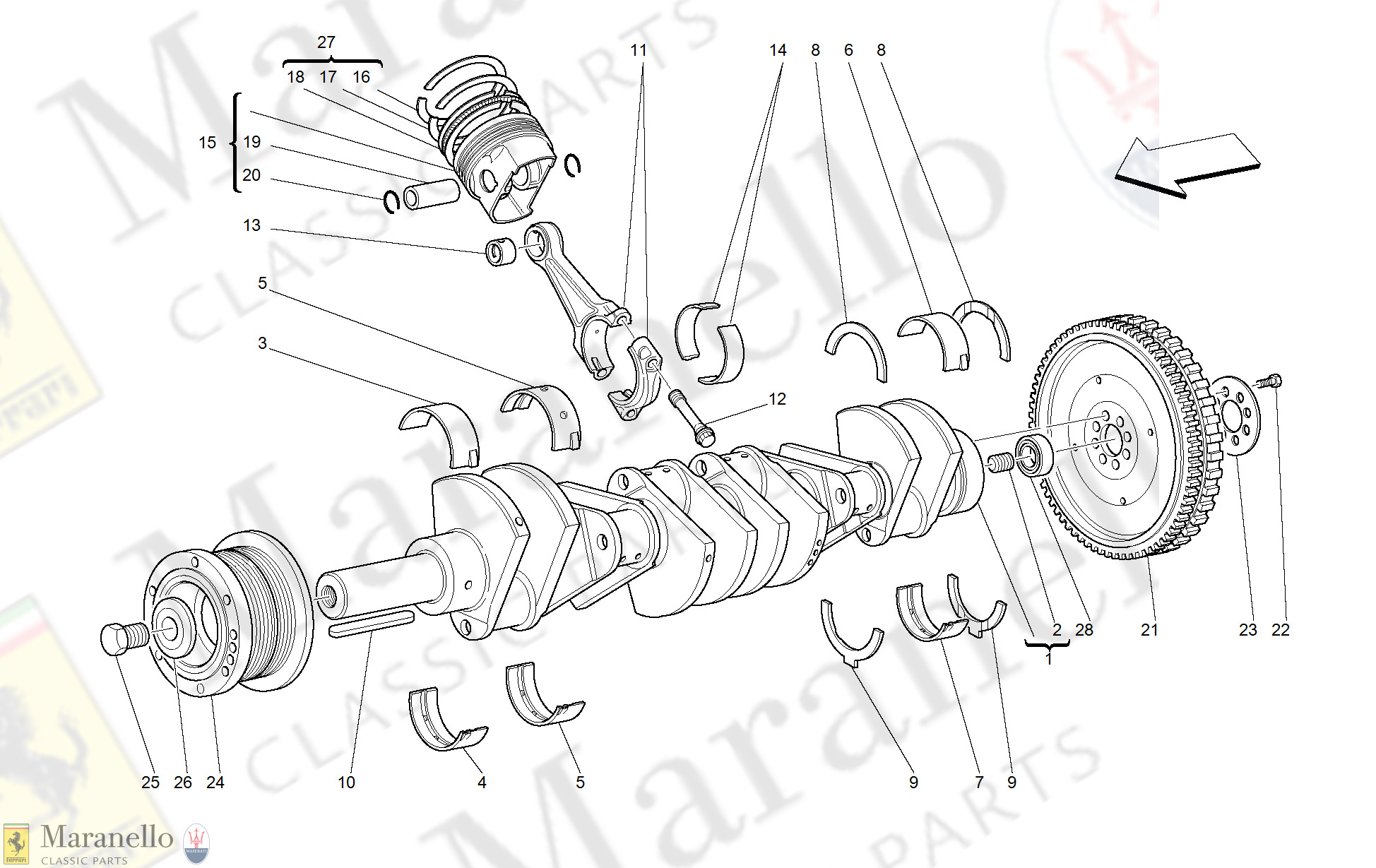 003 - Driving Shaft - Connecting Rods And Pistons