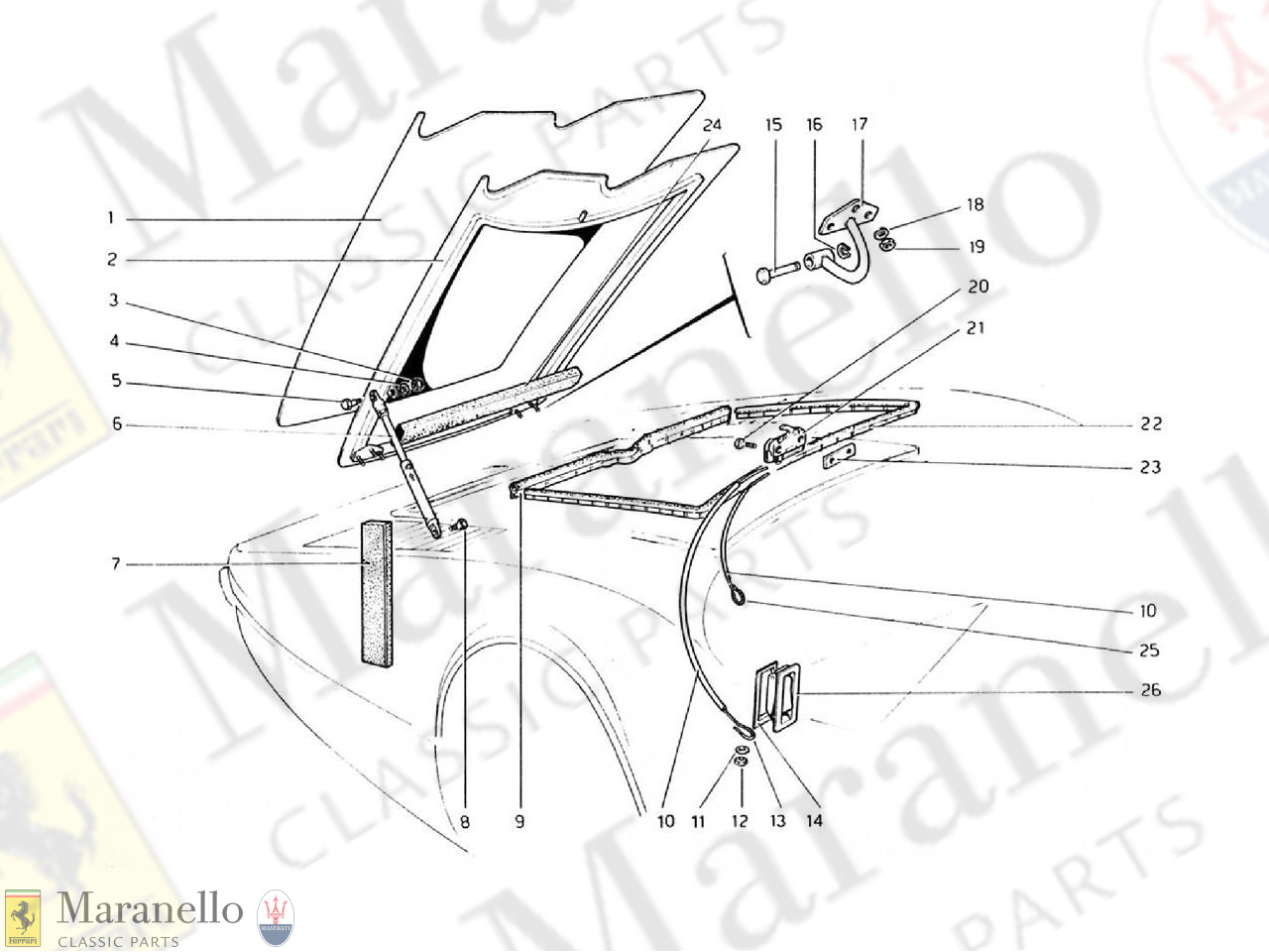 156 - Front Compartment Lid (Valid For RHD - Aus Versions)