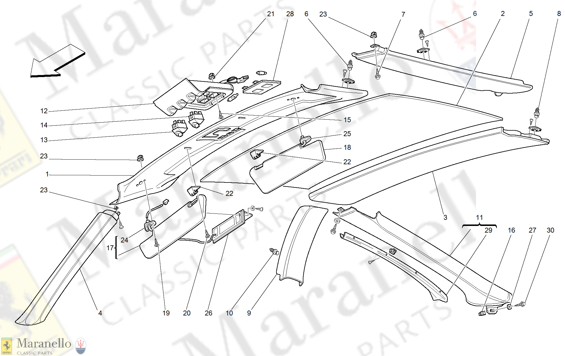 114 - Roof Panel Upholstery And Accessories