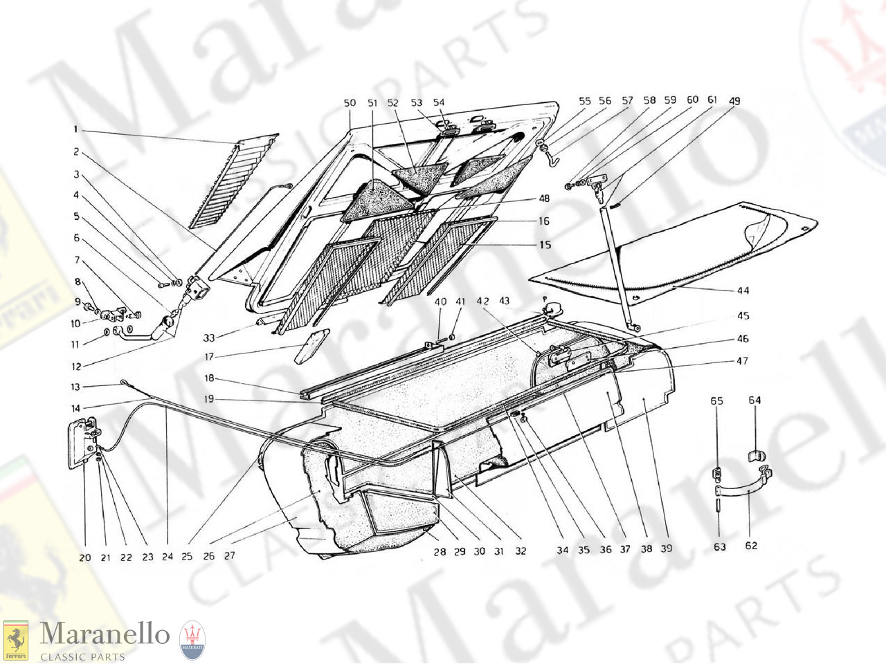 157 - Rear Bonnet And Luggage Compartment Covering (Valid For RHD - Aus Versions)