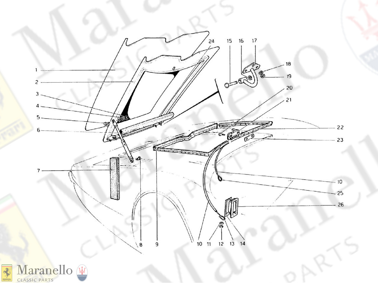 106 - Front Compartment Lid Table