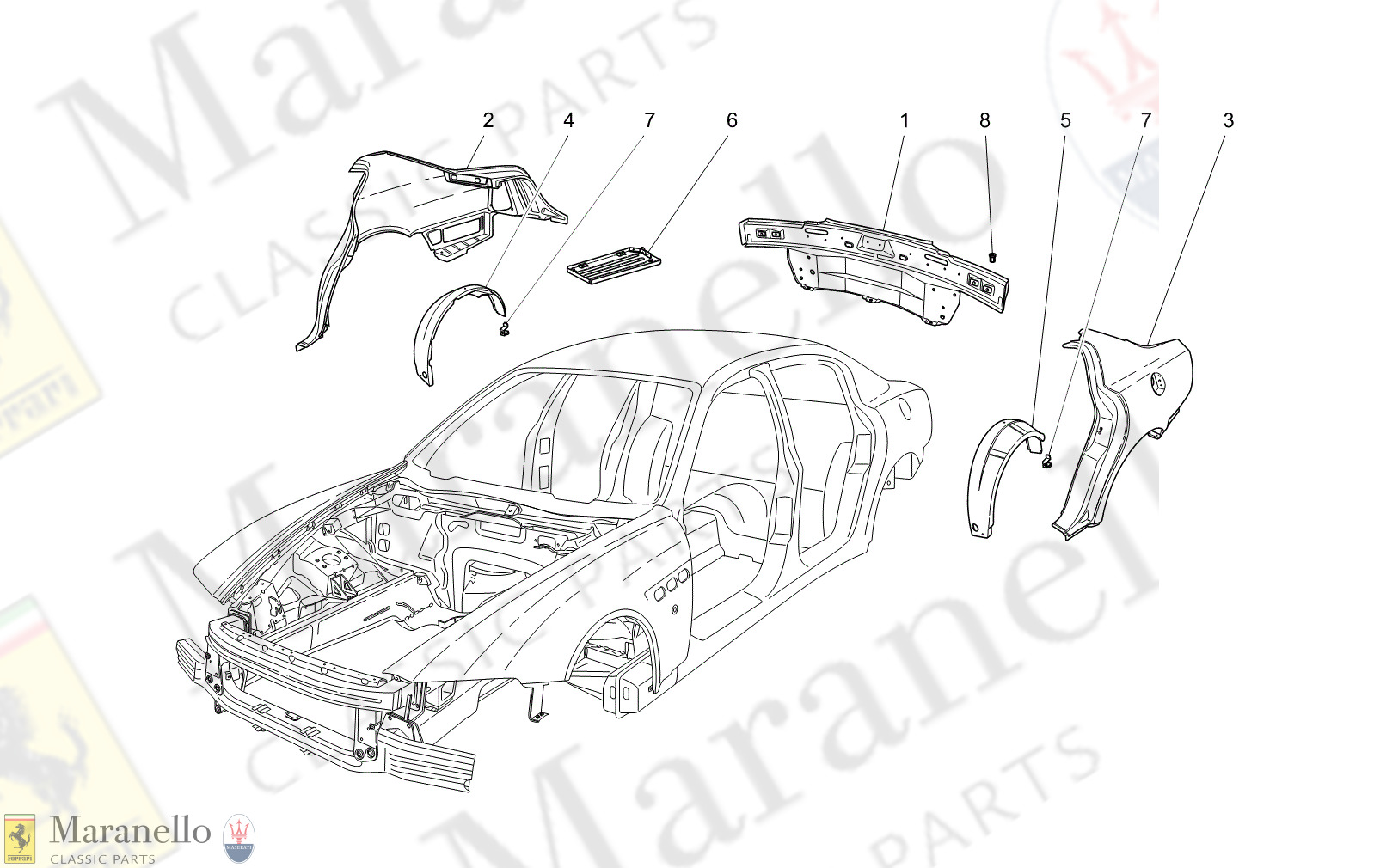 09.02 - 1 - 0902 - 1 Bodywork And Rear Outer Trim Panels