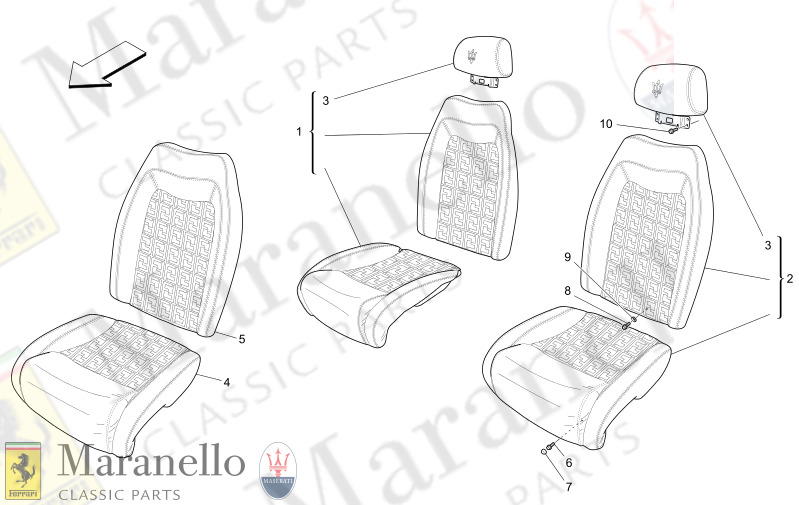 09.42 - 3 REAR SEATS TRIM PANELS       Available w