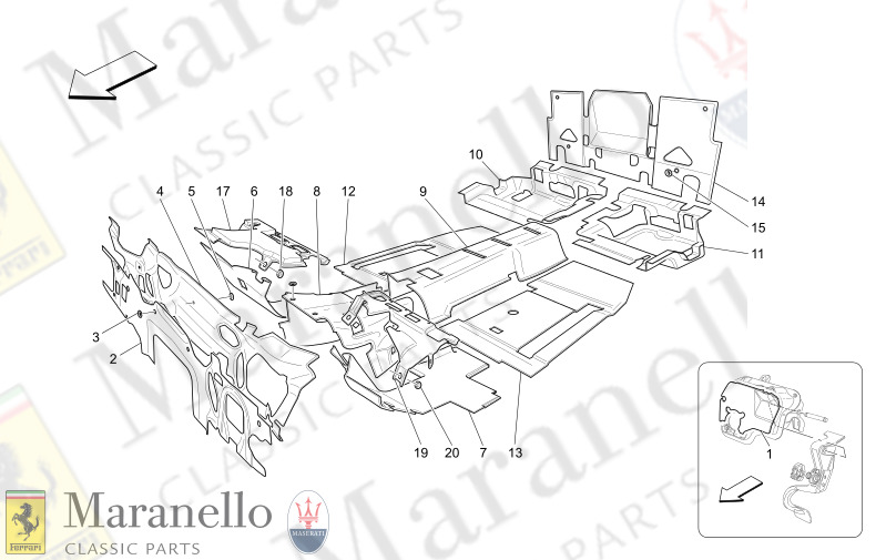 09.62 - 1 SOUND-PROOFING PANELS INSIDE THE VEHICLE