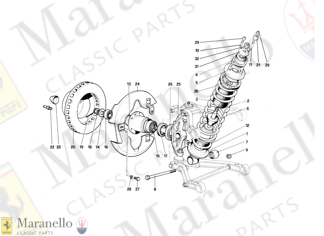 045 - Front Suspension - Shock Absorber And Brake Disc