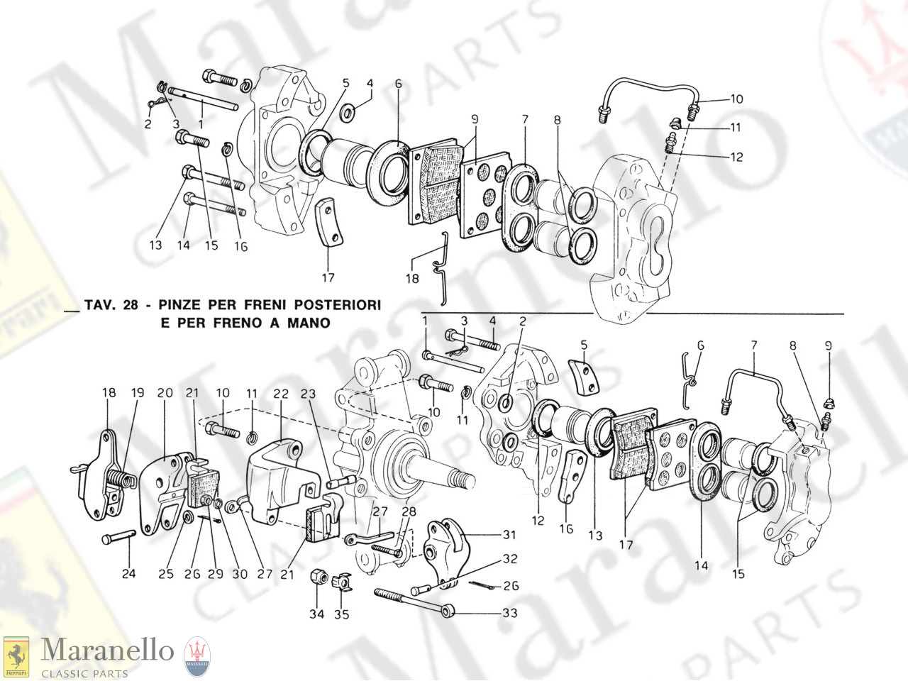 028 - Hand Brake & Brakes Front & Rear Caliper