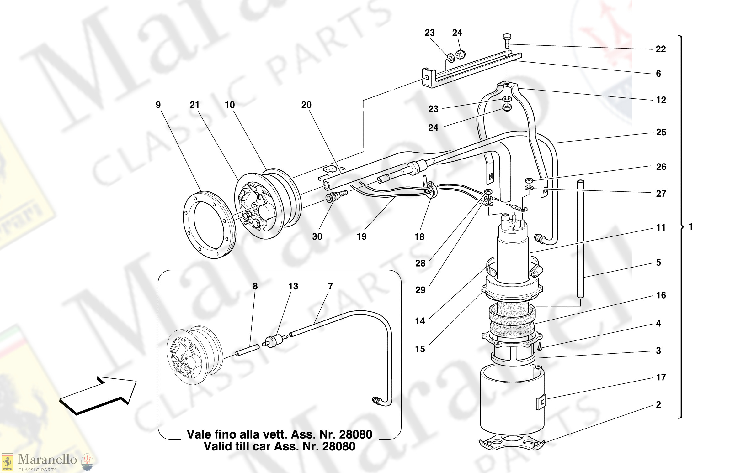 022 Exhaust System Parts Diagram For Ferrari 550 Maranello