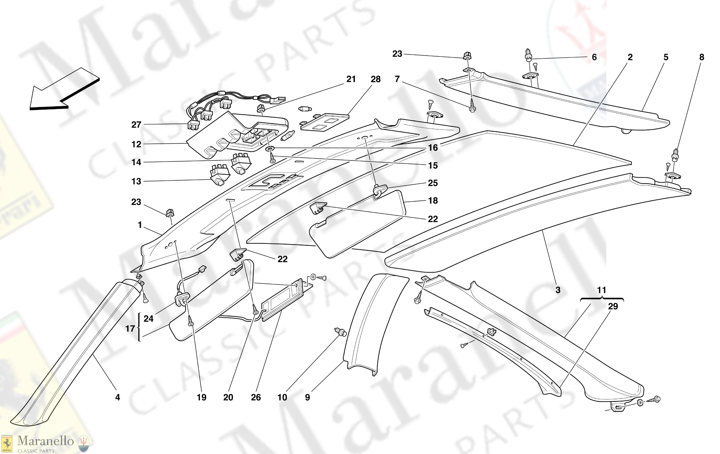 114 - Roof Panel Upholstery And Accessories