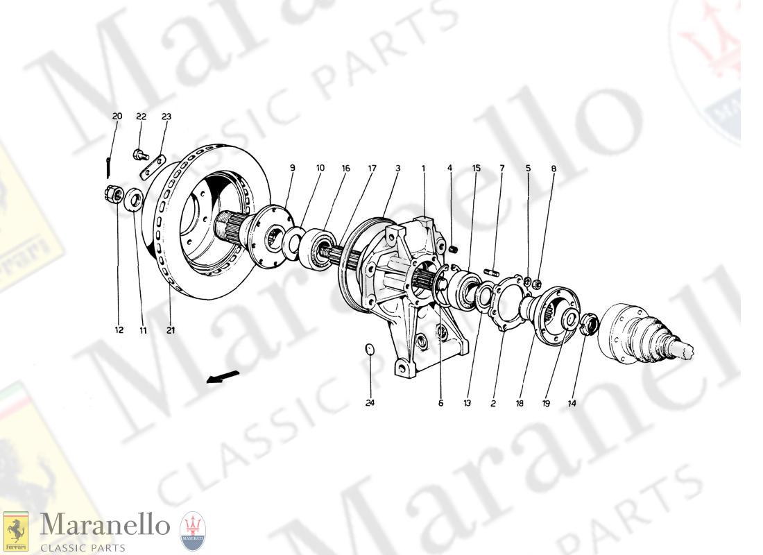 033 - Rear Suspension Hub And Brake Disc