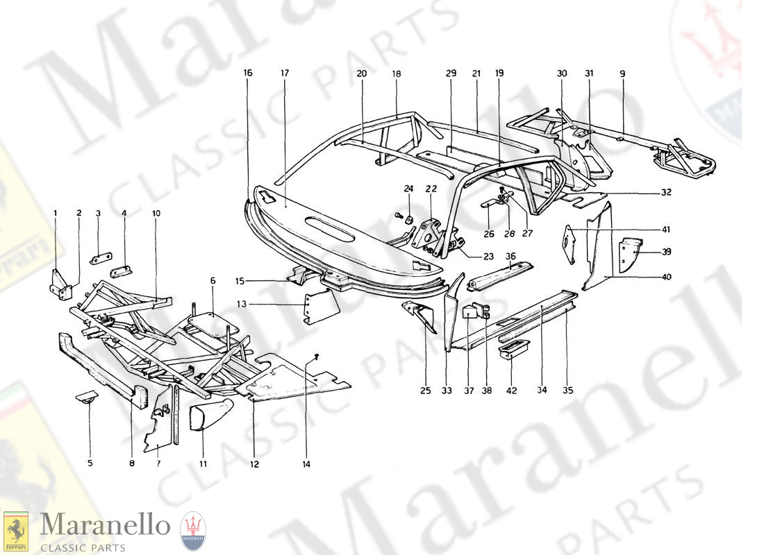 104 - Body Shell - Inner Elements Upper