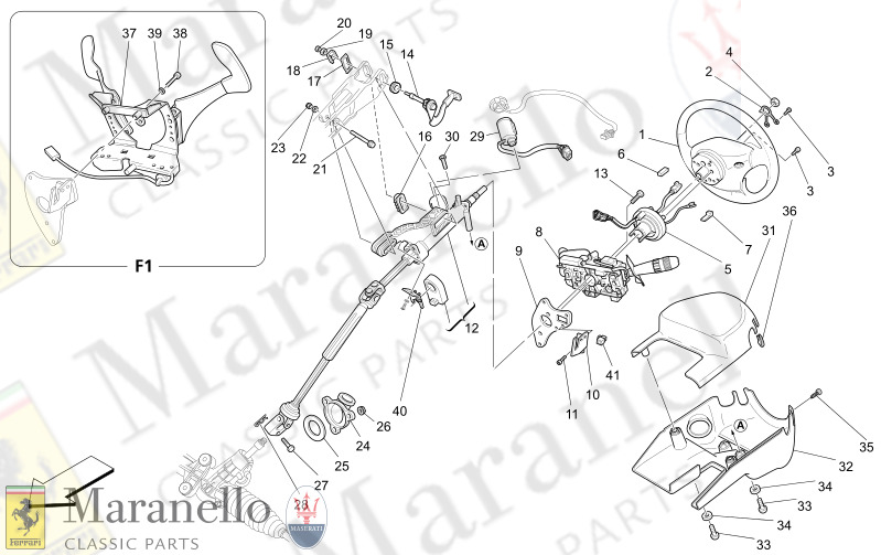 M5.00 - 1 STEERING COLUMN AND STEERING WHEEL UNIT