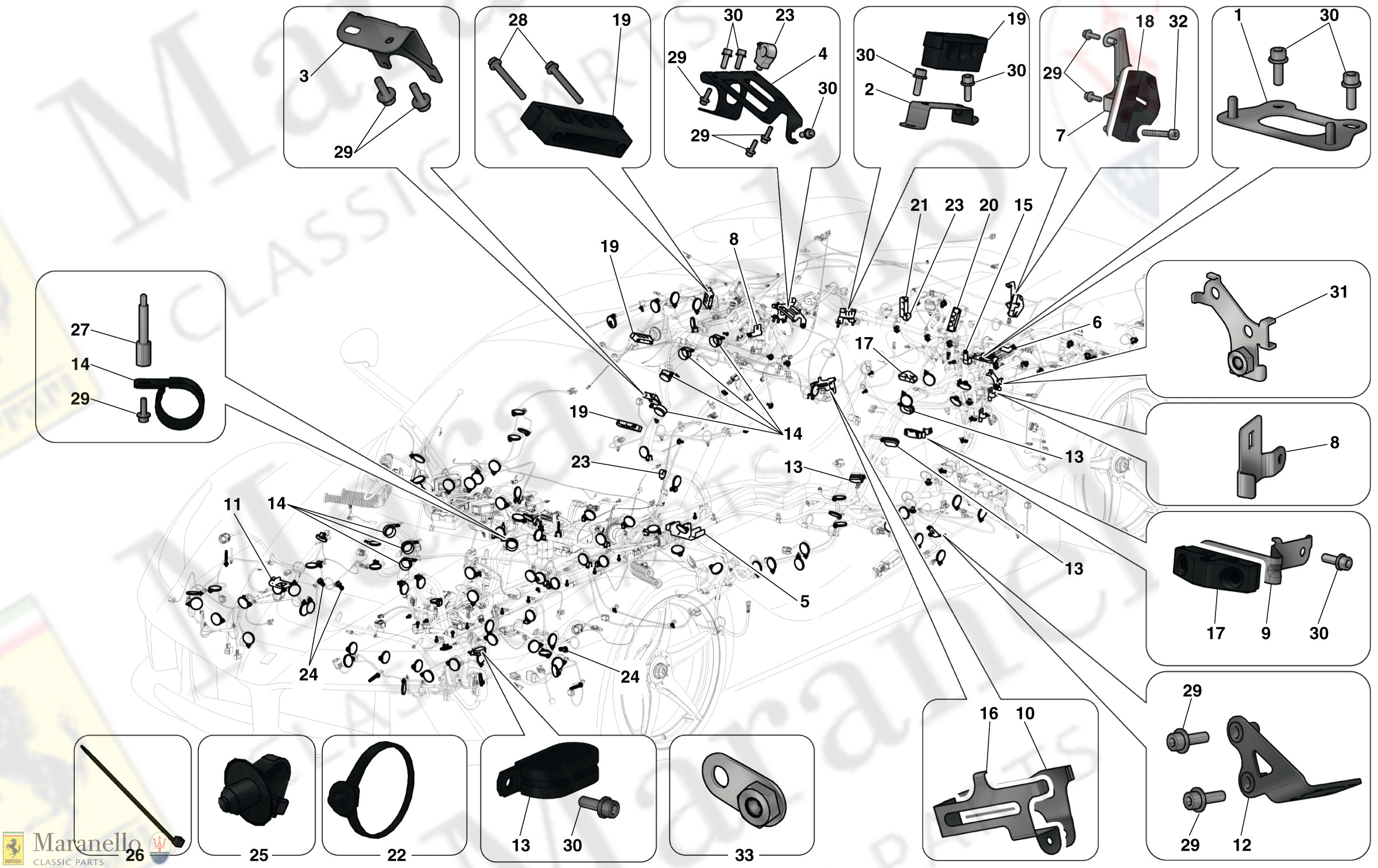 128 - Various Fastenings For The Electrical System